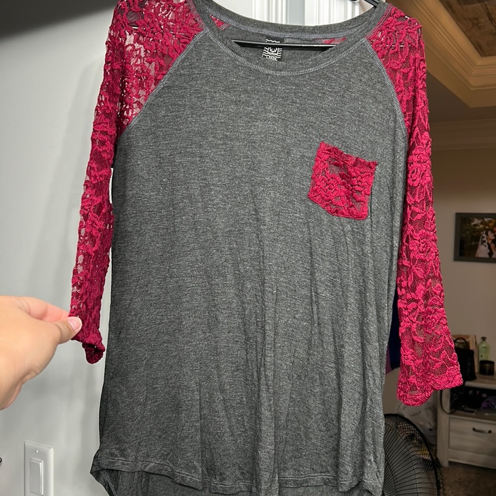 Lace Sleeve Shirt